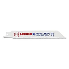 Lenox 20493B610R General Purpose Bi-Metal Reciprocating Saw Blade, 6 In L X 3/4 In W X 0.035 In Thick, 10 Tpi, 25 Ea/Pk