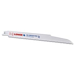 Lenox 20582956R Wood Bi-Metal Reciprocating Saw Blade, 9 In L X 3/4 In W X 0.050 Thick, 6 Tpi, 5 Ea/Pk