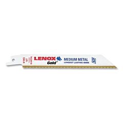 Lenox 21070818Gr Gold Power Arc Curved Reciprocating Saw Blade, 8 In L X 3/4 In W X 0.035 In Thick, 18 Tpi, Metal
