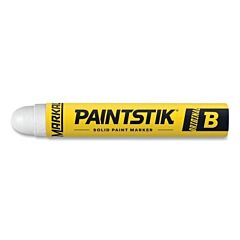 Markal 80220 Paintstik Original B Solid Paint Marker, 11/16 In Dia, 4-3/4 In L, White
