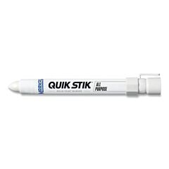 Markal 61051 Quik Stik All Purpose Solid Paint Marker, 11/16 In Tip, 6 In L, White