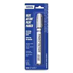 Markal 96800 Paint-Riter Valve Action Paint Marker, White, 1/8 In Tip, Bullet