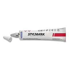 Markal 96652 Stylmark Tube Marker, White, 1/8 In Tip, Metal-Ball Tip