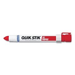 Markal 61049 Quik Stik All Purpose Solid Paint Marker, 11/16 In Tip, 6 In L, Red