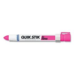 Markal 61044 Quik Stik All Purpose Solid Paint Marker, 11/16 In Tip, 6 In L, Fluorescent Pink