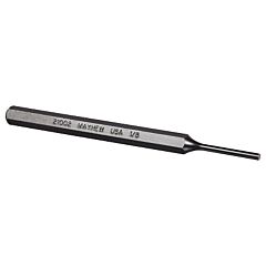 Mayhew Tools 21002 Pin Punches, 4-3/4 In, 1/8 In Tip, Alloy Steel, Full Finish