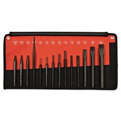 Mayhew Tools 61044 14 Pc Punch & Chisel Kits, Pointed/Round, English