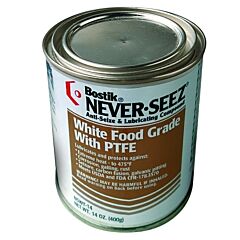 Never-Seez 30803822 White Food Grade Compound With Ptfe, 14 Oz Flat Top Can