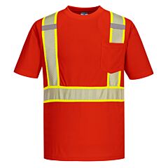 Portwest S396 Iona Plus Short Sleeve T-Shirt, Non-Ansi, Red