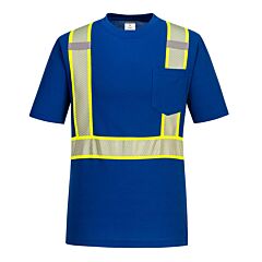 Portwest S396 Iona Plus Short Sleeve T-Shirt, Non-Ansi, Royal Blue