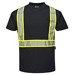 Portwest S396 Iona Plus T-Shirt, Short Sleeve, Black