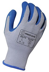 Armor Guys 06-019 Cut Resistant Gloves, 10 Gauge, Gray Cotton/Polyester Shell With Blue Crinkle Latex Palm Coating