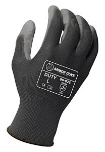 Armor Guys 06-026 Cut Resistant Gloves, Gray Polyester Liner With Gray Pu Palm Coating