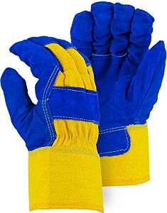 Majestic 1600 Work Gloves Lined Medium Blue/Yellow