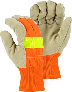 Majestic 1961 Winter Lined Split Pigskin Leather Palm Gloves Gloves