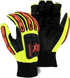Majestic 21242Hy Mechanics Gloves Armorskin Palm Back Knuckle