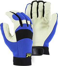 Majestic 2152 Beige Pigskin Gloves Palm Knit Back