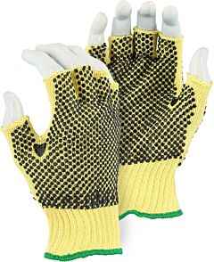 Majestic 3110F Fingerless Cut Resistant Kevlar Gloves With Pvc Dots