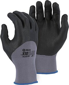 Majestic 3228K 3/4 Dip Micro Foam Nitrile Palm Coated Gloves On Nylon