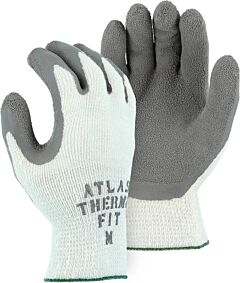 Majestic 3388 Rubber Palm Winter Knit Gloves Gray