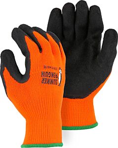 Majestic 3397Ho Gloves Dipped Rubber Palm Hi-Viz Orange