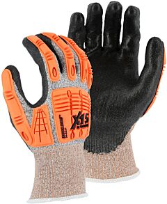 Majestic 34-5337 Dyneema Cut Resistant Gloves Grey/Black, Dipped Palm, Impact