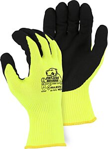 Majestic 35-7676 Cutless Watchdog Gloves Large Nitrile Palm Hv Yellow