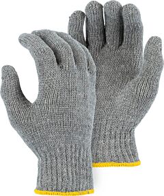 Majestic 3804G Lightweight Cotton/Poly String Knit Gloves, Gray