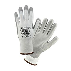 West Chester 713Cfhgwu Cut Resistant Gloves, Barracuda White Hppe Shell, Gray Palm
