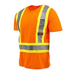 Radians St11X-2Pos Shirt Wicking Polyester Mesh, Class 2 Level 2, Worksafe Bc Ppe-2 Type 1, Type R Class 2 Hi-Vis Orange