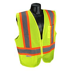 Radians Sv22X Economy Mesh X-Back Type R Class 2 Safety Vest With Two-Tone Trim, Green