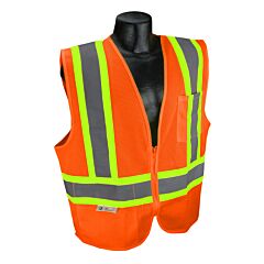 Radians Sv22X Economy Mesh X-Back Type R Class 2 Safety Vest With Two-Tone Trim, Orange