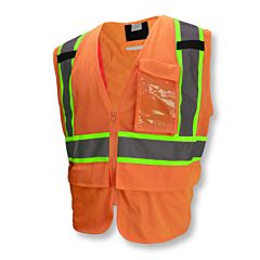 Radians Sv272T-2Zom Multipurpose Surveyor Tether Vest With Contrasting Trim, Class 2, Orange