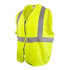 Radians Sv99-M2Zgsfr Class 2 Fr Safety Vest, Category 1 Fr, Nfpa 2112 / Ul Dual Certified, Zip Front, Reflective Tape Green Solid