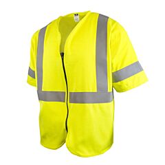 Radians Sv99-M3Zgsfr Category 1 Fr, Class 3, Nfpa 2112 / Ul Dual Certified Fr, Zip Front, Fr Reflective Tape, Solid Dh Fabric Green Solid Class 3 Fr Vest