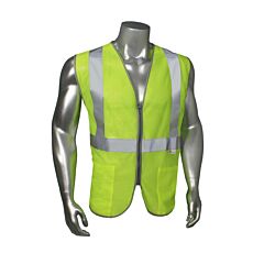 Radians Lhv-5Ansi-Pcz Ansi Class 2 Safety Vest With Zipper, Lime Green