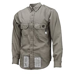Neese Vu7Shgy 7 Oz Ultra-Soft 88% Cotton/12% Nylon Cat Level 2, 8.5 Cal/Cm2, Fr Work Shirts, Gray