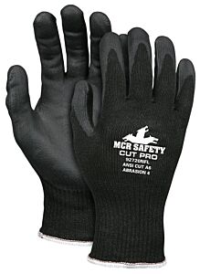 Mcr Safety 92720Nf Gloves, Cut Pro 10 Gauge Black Hppe/Synthetic Shell, Black Nitrile Foam Palm/Fingertips