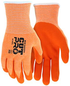 Mcr Safety 92730Hv Gloves, "Cut Pro A6, 13 Ga, Hi-Vis Orange Hppe/Synthetic Shell, Hi-Vis Orange Sandy Nitrile Foam Palm/Fingers, Ansi Cut A6, Abrasion 4