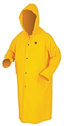 Mcr Safety Fr200C Classic, .35Mm, Pvc/Poly, 49" Coat, Limited Flammability, Yellow