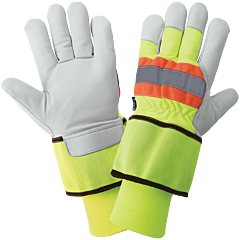 Global Glove 2950Hvdc Hi-Vis Premium-Grade Goatskin Leather Palm Insulated Gloves