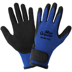 Global Glove Vise Gripster 303Rv Mechanics Gloves With An Etched Rubber Grip Coated Palm And Adjustable Cuff