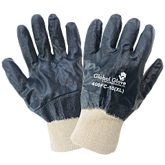 Global Glove 400Fc Two-Piece Interlock Shell Fully Coated With Solid Nitrile Knit Wrist Gloves