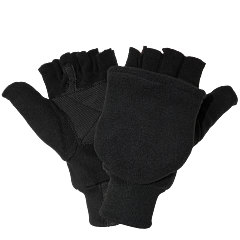 Global Glove 519Int Insulated Fleece Fingerless Flip-Up Mittens