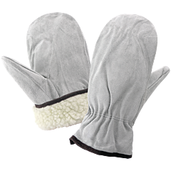 Global Glove 51Mit Quality Split Cowhide Leather Cotton Pile Lined Mitten