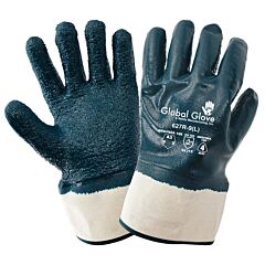 Global Glove 627R Premium Solid Nitrile Fully Coated Two-Piece Jersey Gloves With Rough Finish, Cut Level A3