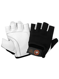 Global Glove Hot Rod Gloves Av2000 Premium-Grade Grain Goatskin Leather Fingerless Gloves With Anti-Shock/Vibration Padding