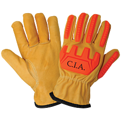 Global Glove Cia3200 Premium Cowhide Grain Leather Cut, Impact, Abrasion Resistant Gloves - Limited Stock, Cut Level A4