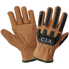 Global Glove Cia3600 Impact, Oil And Water Resistant Double Palmed Goatskin Leather Gloves - Limited Stock