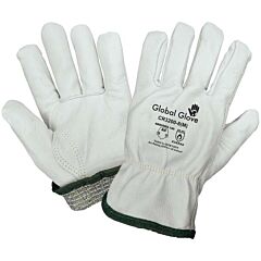Global Glove Cr3200 Cut, Abrasion, Puncture, And Heat Resistant Leather Drivers Style Gloves, Cut Level A4